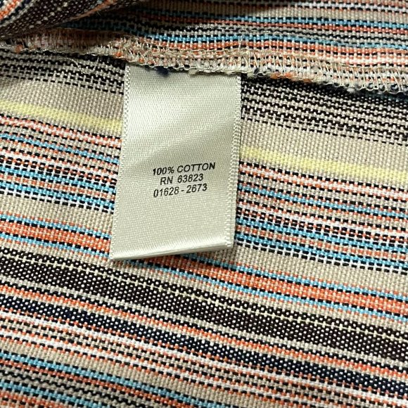 Christopher & Banks‎ Women's 100% Cotton Striped Drawstring Skirt, Size 14 - Picture 7 of 7